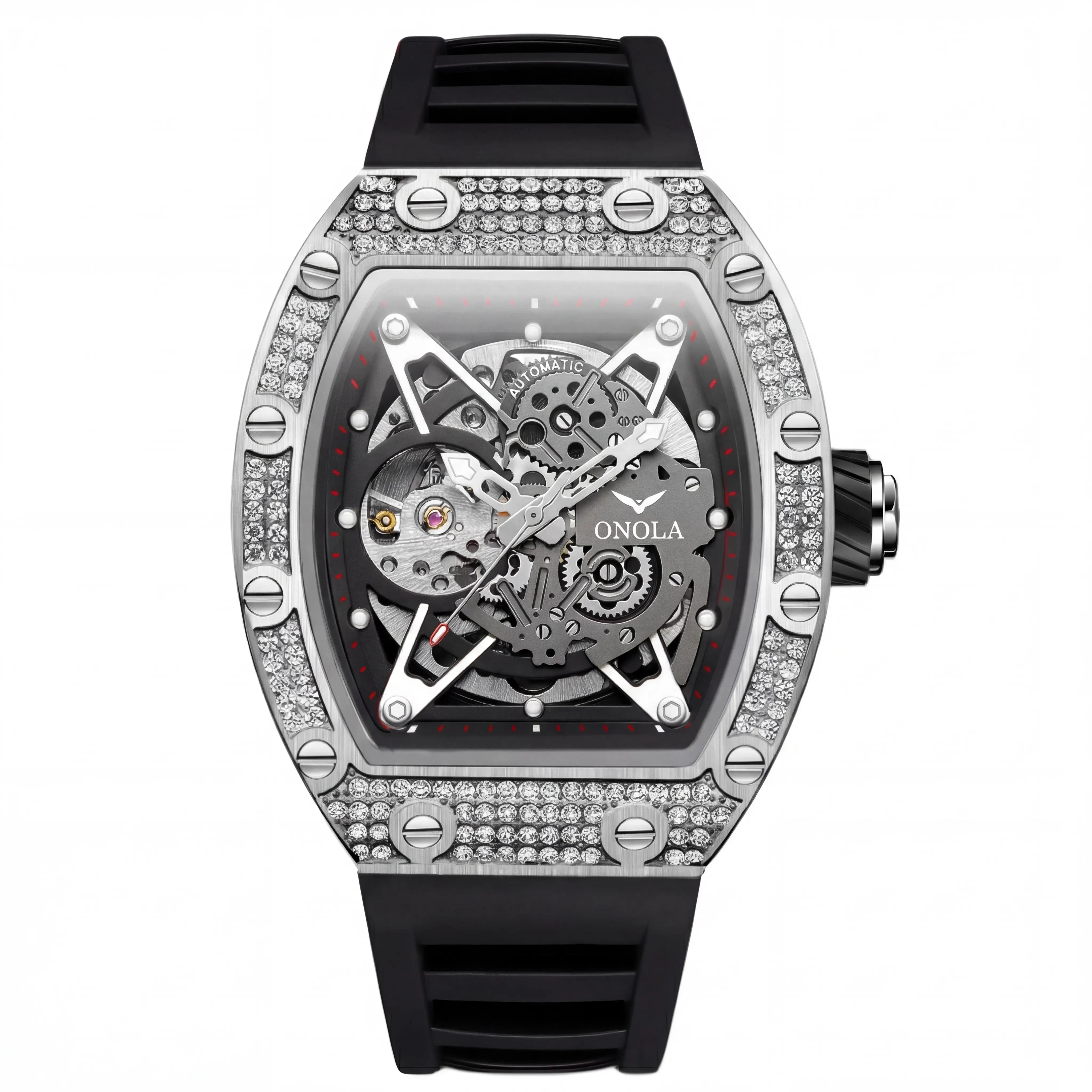 Raxton Blizzard Steel | Iced Silver Dark Skeleton