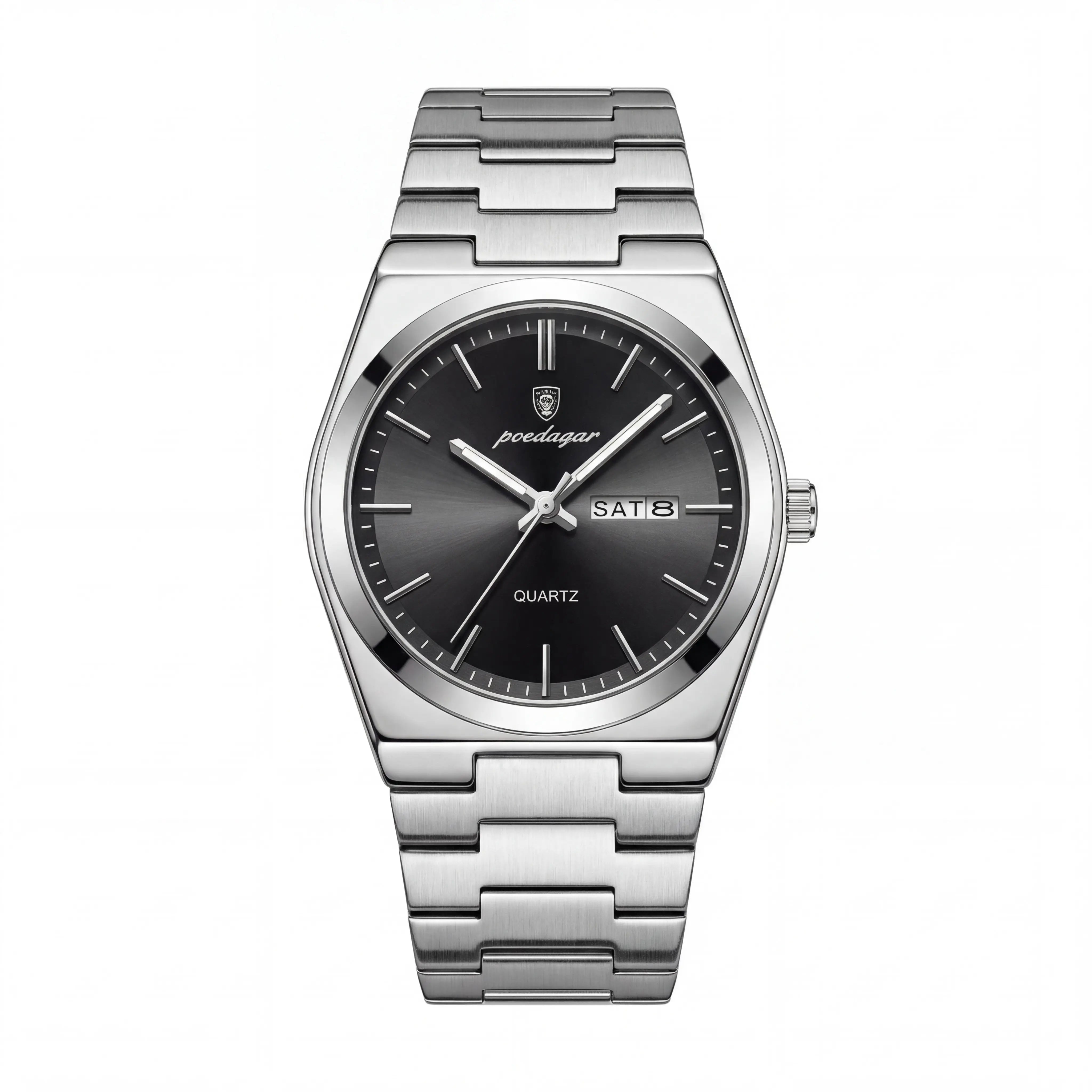 Raxton Linear Steel | Silver Black
